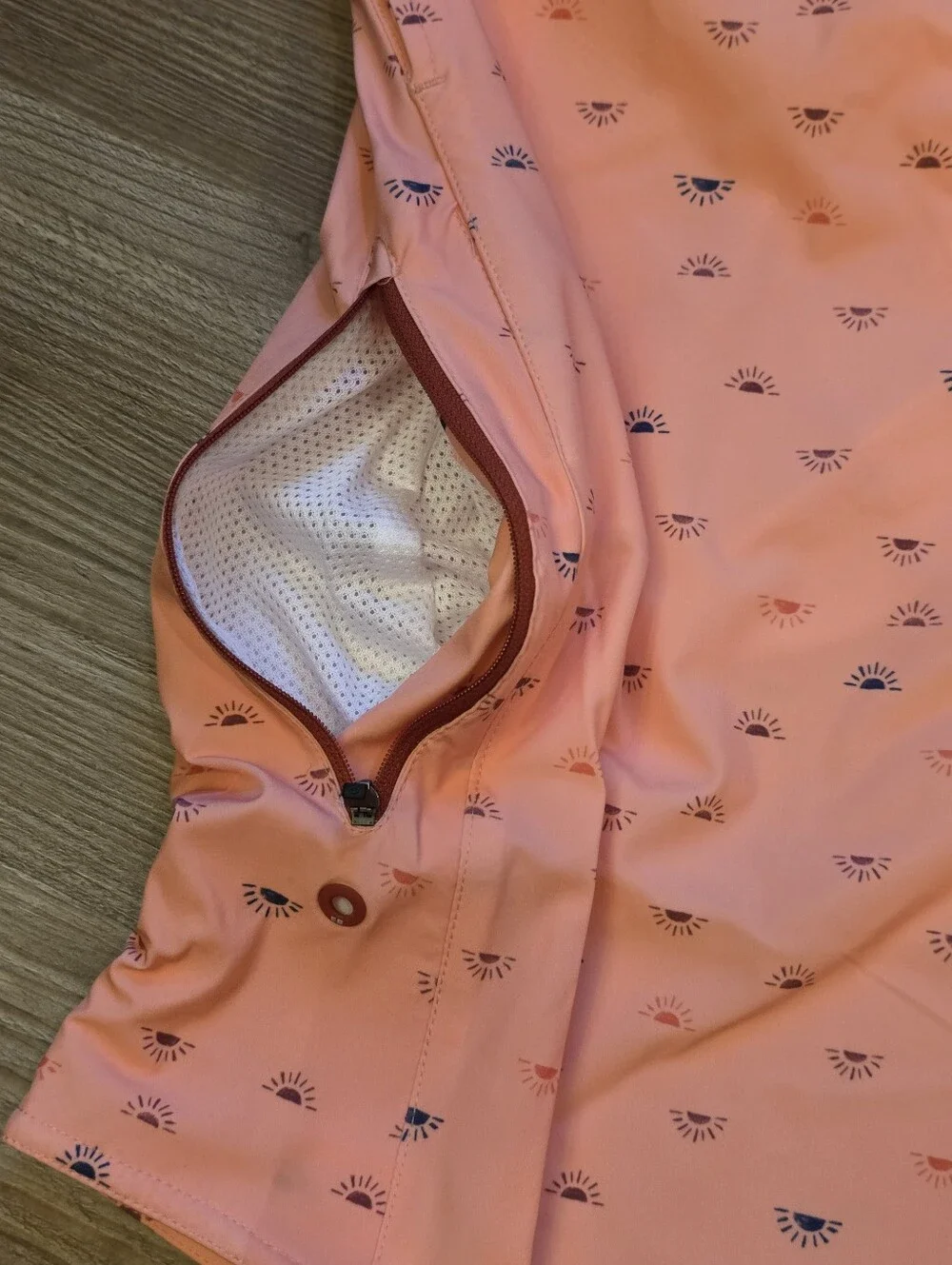 🔹️NWT Eddie Bauer Coral Neon Sun Print Quick Dry Swim Shorts Men's XLarge